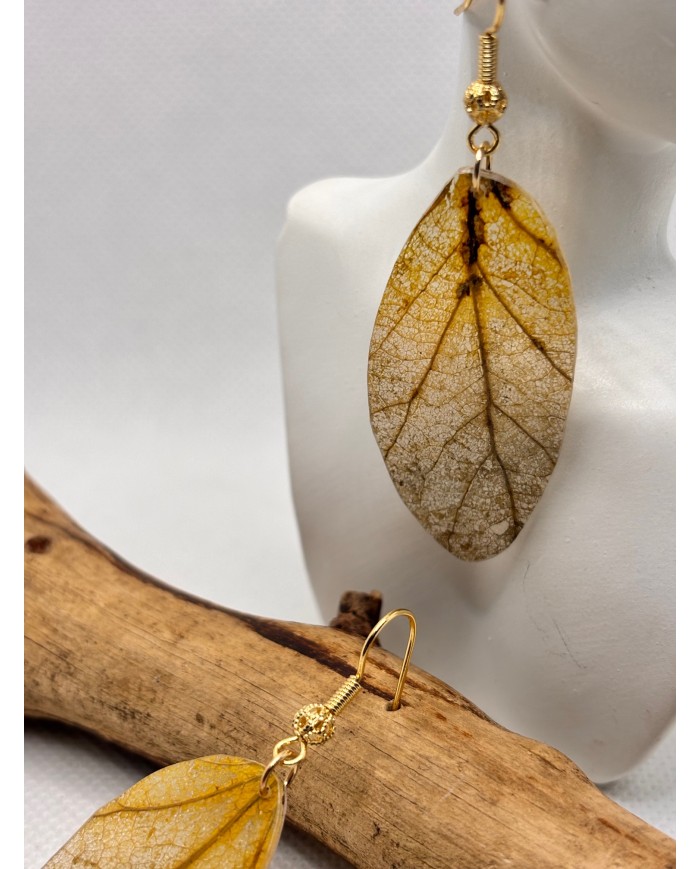 EDICIÓN LIMITADA pendientes artesanos de hoja natural