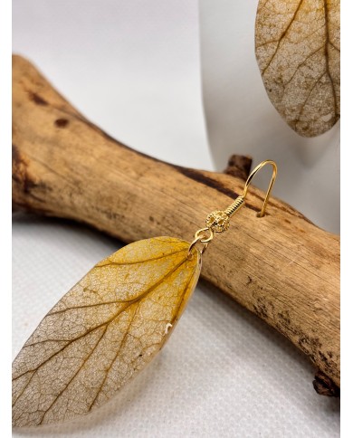 EDICIÓN LIMITADA pendientes artesanos de hoja natural