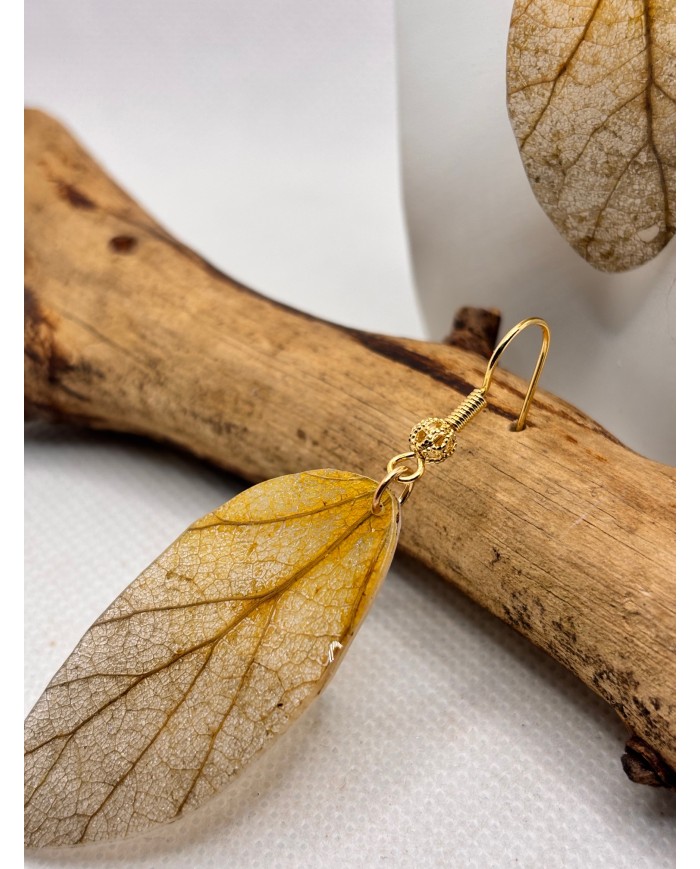 EDICIÓN LIMITADA pendientes artesanos de hoja natural