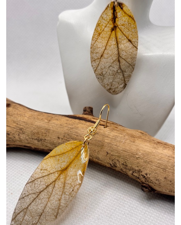 EDICIÓN LIMITADA pendientes artesanos de hoja natural