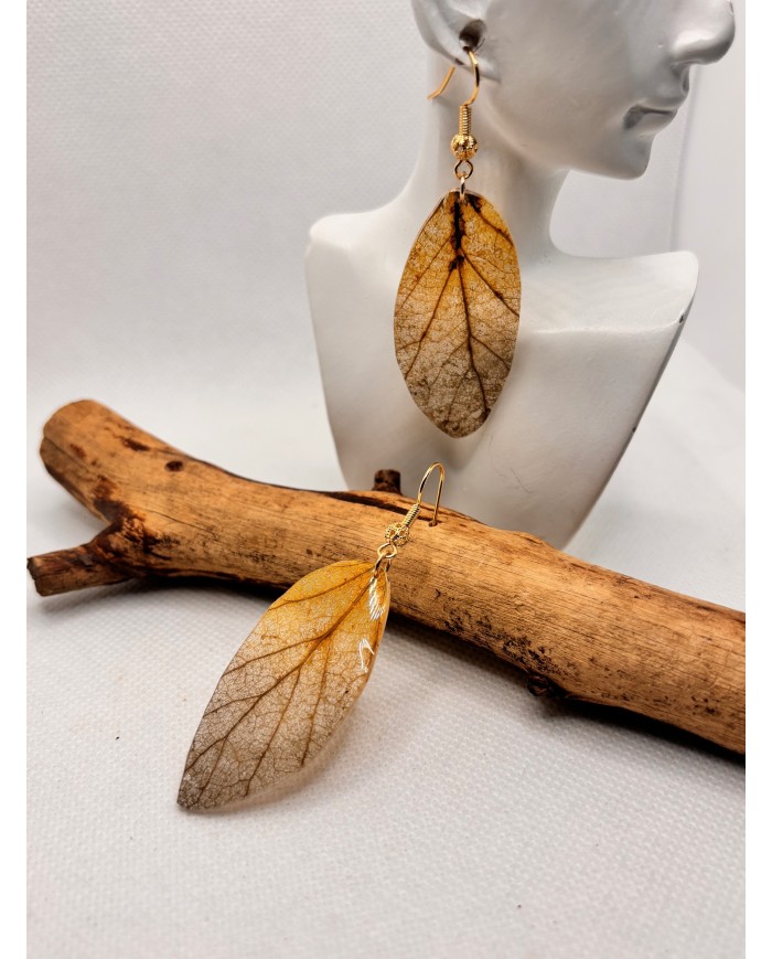 EDICIÓN LIMITADA pendientes artesanos de hoja natural