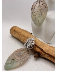 EDICIÓN LIMITADA pendientes artesanos de hoja natural esqueletizada