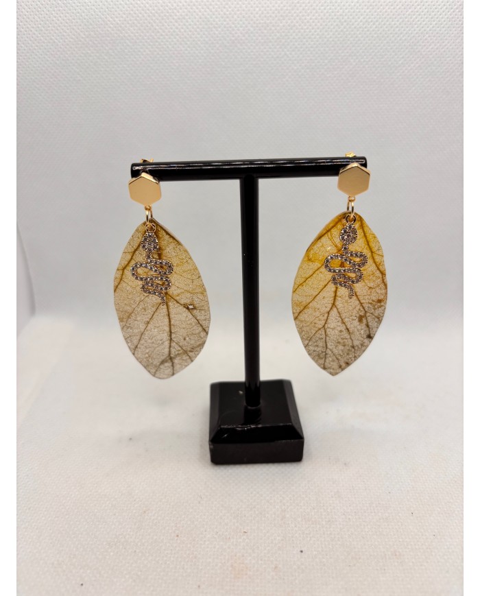 EDICIÓN LIMITADA pendientes artesanos de hoja natural