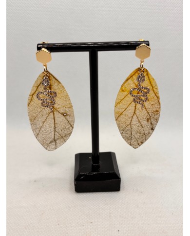 EDICIÓN LIMITADA pendientes artesanos de hoja natural