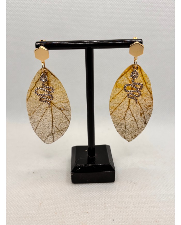 EDICIÓN LIMITADA pendientes artesanos de hoja natural