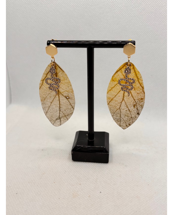 EDICIÓN LIMITADA pendientes artesanos de hoja natural