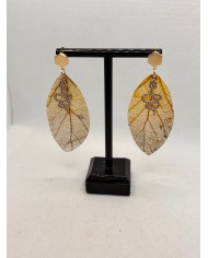 EDICIÓN LIMITADA pendientes artesanos de hoja natural