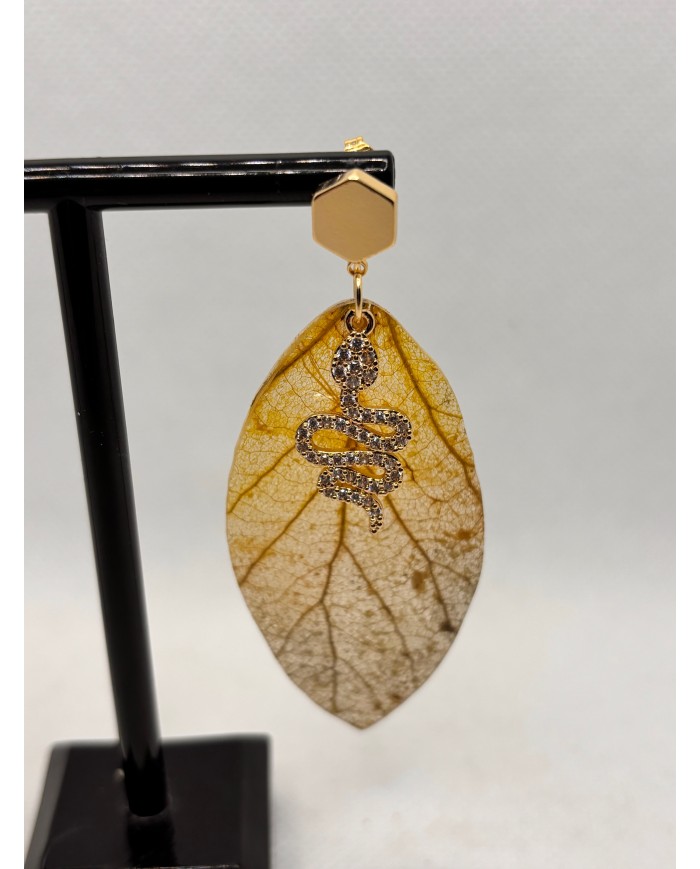 EDICIÓN LIMITADA pendientes artesanos de hoja natural