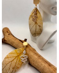 EDICIÓN LIMITADA pendientes artesanos de hoja natural