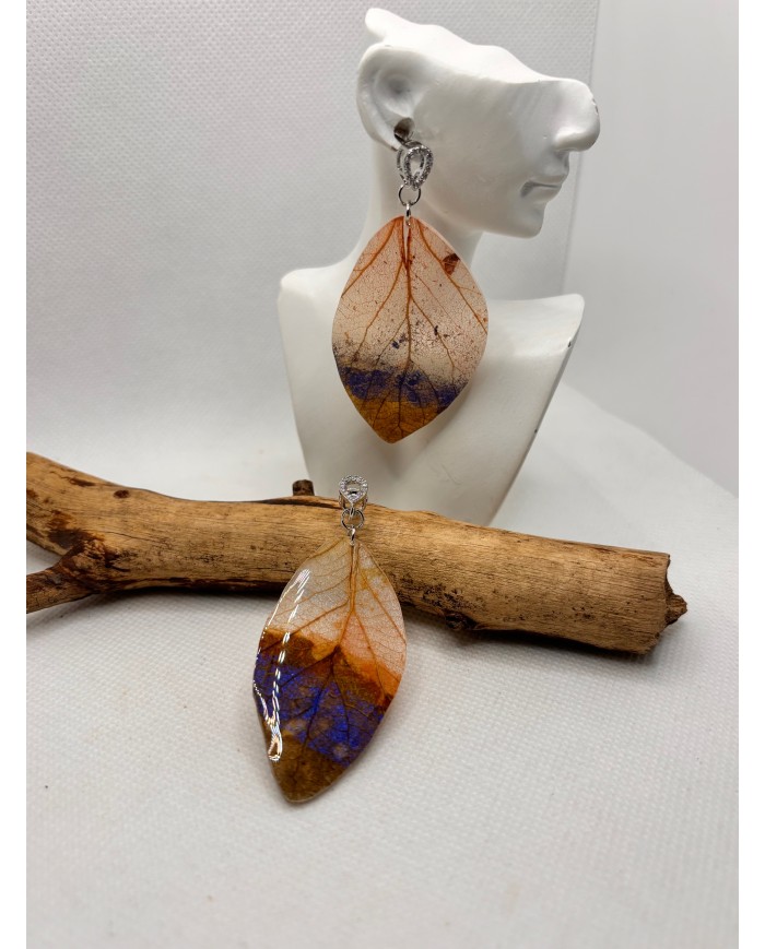 EDICIÓN LIMITADA pendientes artesanos de hoja natural
