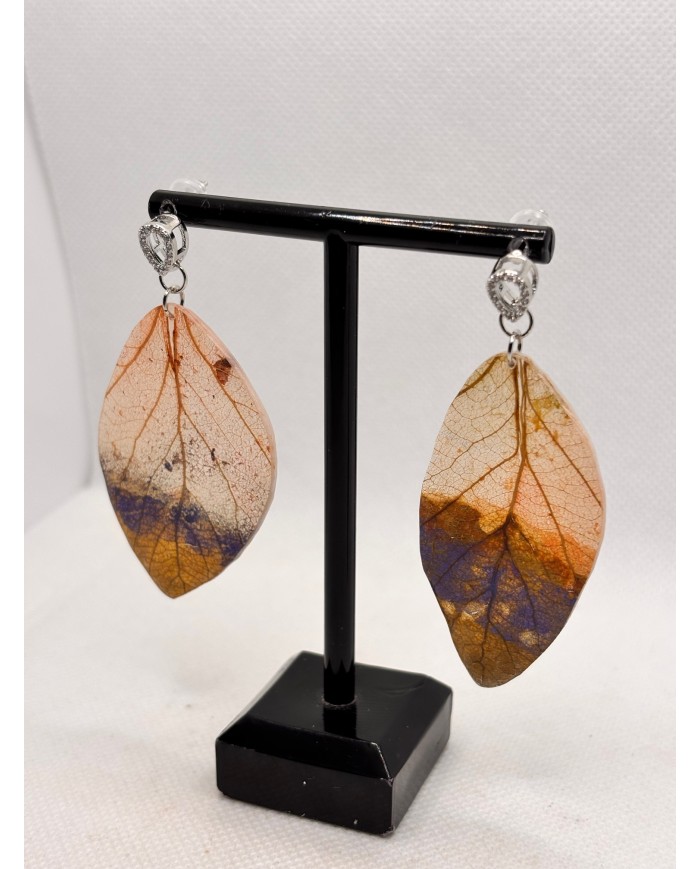 EDICIÓN LIMITADA pendientes artesanos de hoja natural