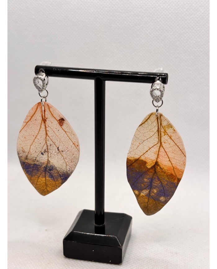 EDICIÓN LIMITADA pendientes artesanos de hoja natural
