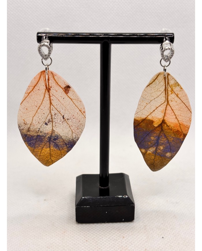 EDICIÓN LIMITADA pendientes artesanos de hoja natural