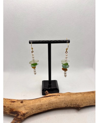 PENDIENTES DE CRISTAL MARINO o lágrimas de sirena