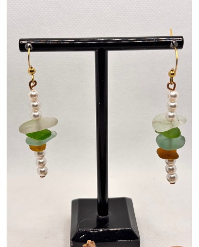 PENDIENTES DE CRISTAL MARINO o lágrimas de sirena