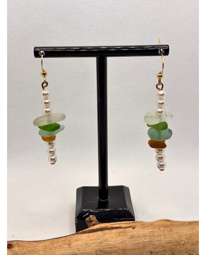 PENDIENTES DE CRISTAL MARINO o lágrimas de sirena