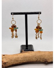 PENDIENTES DE CRISTAL MARINO artesanos