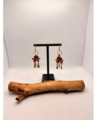 PENDIENTES DE CRISTAL MARINO artesanos