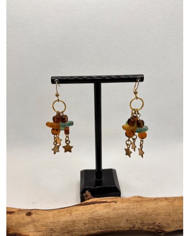 PENDIENTES DE CRISTAL MARINO artesanos