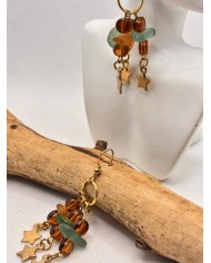 PENDIENTES DE CRISTAL MARINO artesanos