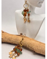 PENDIENTES DE CRISTAL MARINO artesanos