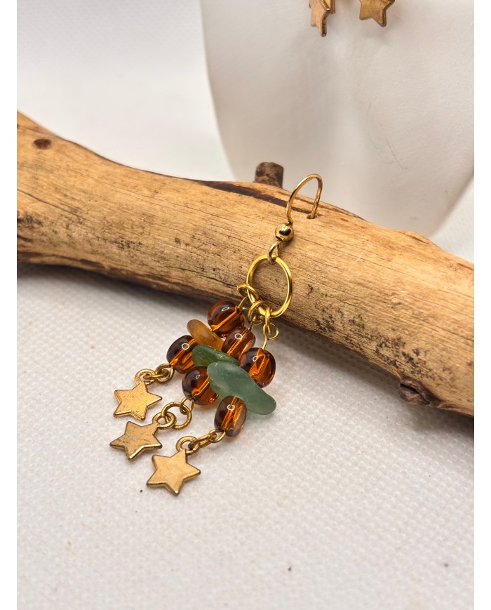 PENDIENTES DE CRISTAL MARINO artesanos