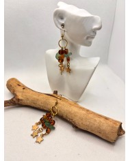 PENDIENTES DE CRISTAL MARINO artesanos