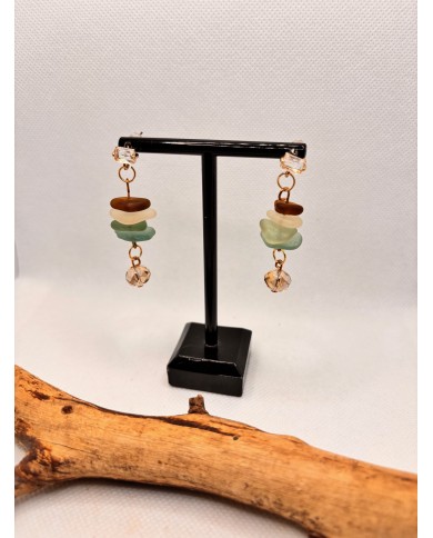 PENDIENTES DE CRISTAL MARINO O LÁGRIMAS DE SIRENA