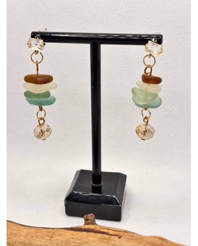 PENDIENTES DE CRISTAL MARINO O LÁGRIMAS DE SIRENA