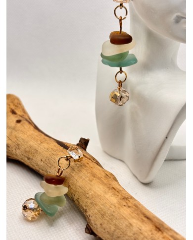 PENDIENTES DE CRISTAL MARINO O LÁGRIMAS DE SIRENA