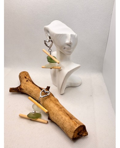 PENDIENTES DE CRISTAL MARINO O LÁGRIMAS DE SIRENA