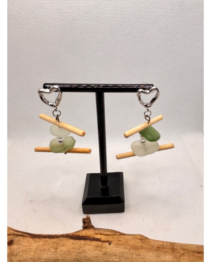 PENDIENTES DE CRISTAL MARINO O LÁGRIMAS DE SIRENA