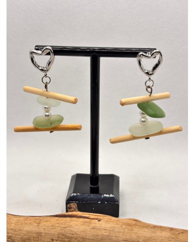 PENDIENTES DE CRISTAL MARINO O LÁGRIMAS DE SIRENA