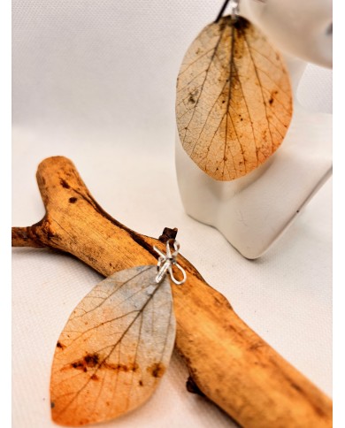 EDICIÓN LIMITADA pendientes artesanos de hoja natural