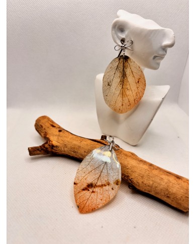 EDICIÓN LIMITADA pendientes artesanos de hoja natural