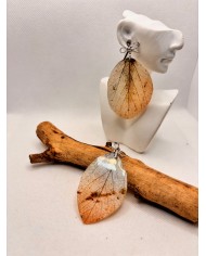 EDICIÓN LIMITADA pendientes artesanos de hoja natural