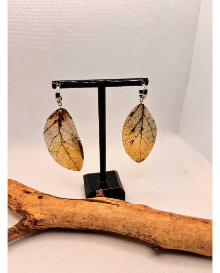 EDICIÓN LIMITADA pendientes artesanos de hoja natural