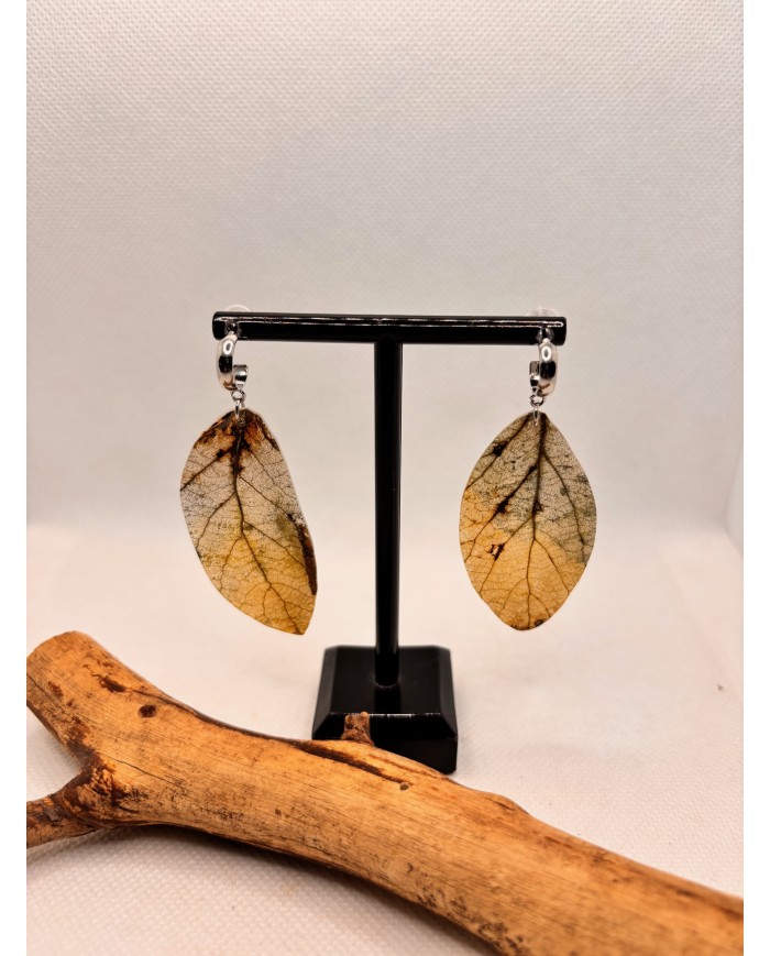 EDICIÓN LIMITADA pendientes artesanos de hoja natural