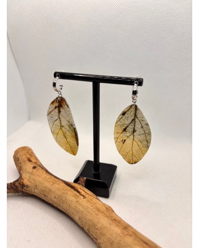 EDICIÓN LIMITADA pendientes artesanos de hoja natural