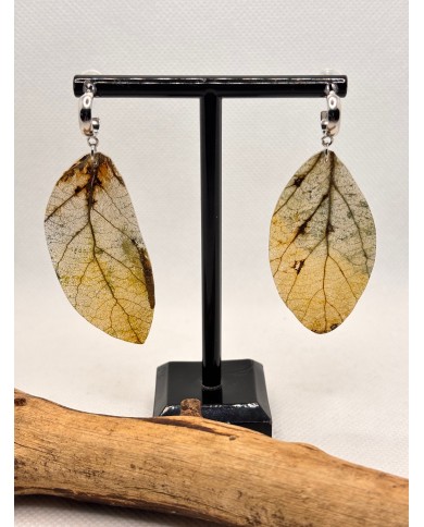 EDICIÓN LIMITADA pendientes artesanos de hoja natural