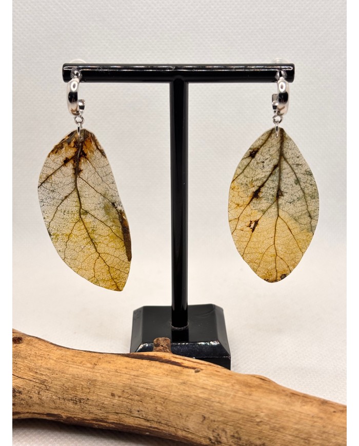 EDICIÓN LIMITADA pendientes artesanos de hoja natural