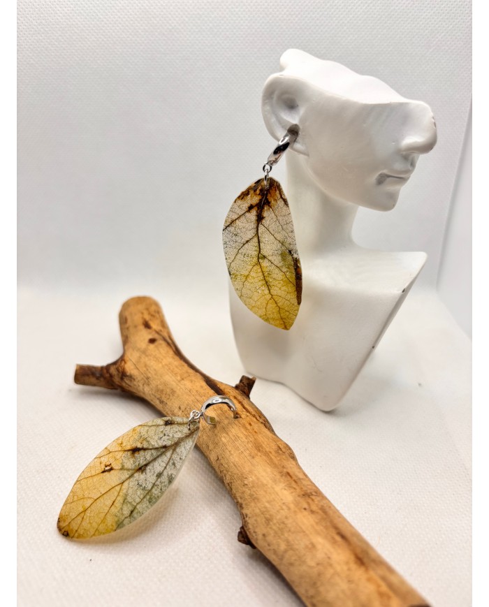 EDICIÓN LIMITADA pendientes artesanos de hoja natural
