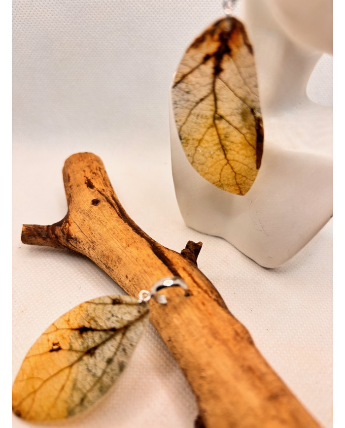 EDICIÓN LIMITADA pendientes artesanos de hoja natural