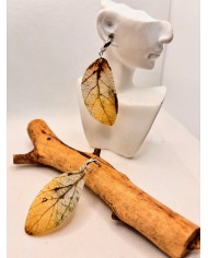EDICIÓN LIMITADA pendientes artesanos de hoja natural