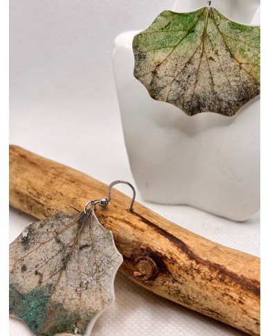 EDICIÓN LIMITADA pendientes de hoja natural artesanos