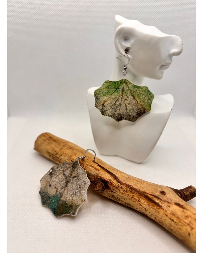 EDICIÓN LIMITADA pendientes de hoja natural artesanos
