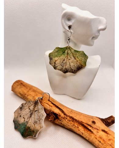 EDICIÓN LIMITADA pendientes de hoja natural artesanos