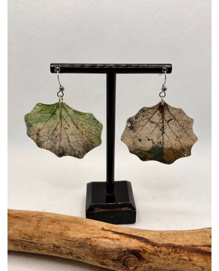 EDICIÓN LIMITADA pendientes de hoja natural artesanos