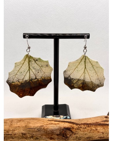 EDICIÓN LIMITADA pendientes artesanos de hoja natural