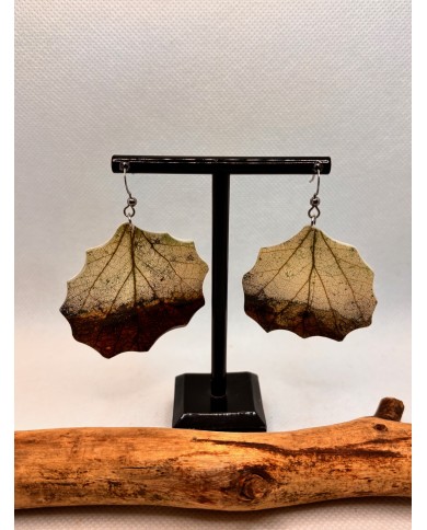 EDICIÓN LIMITADA pendientes artesanos de hoja natural